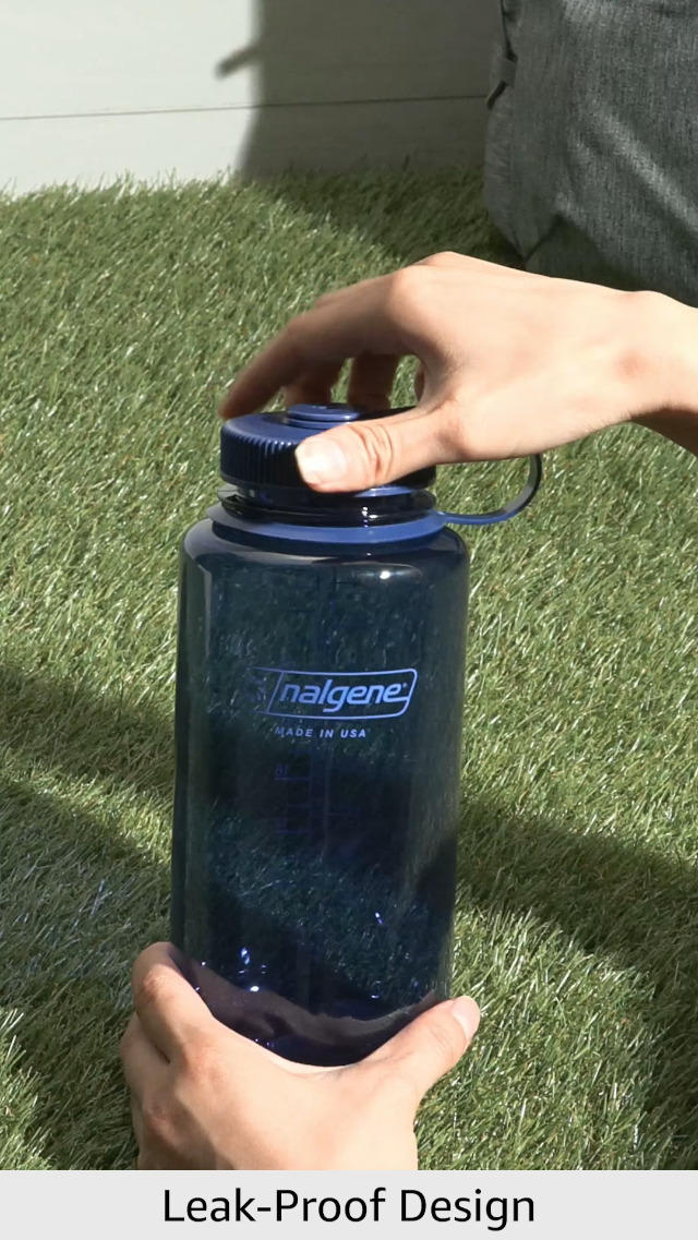 Amazon.com: Nalgene 32 oz Wide Mouth Water Bottle, Denim | BPA